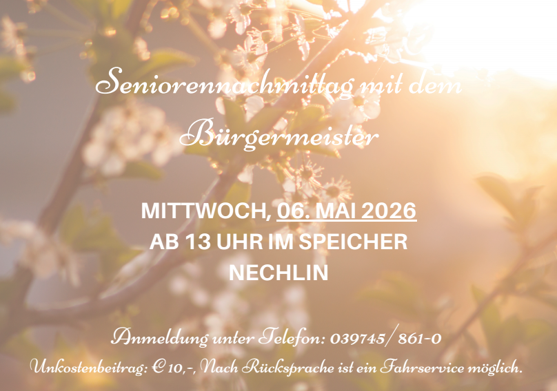 Seniorennachmittag mit dem Bürgermeister